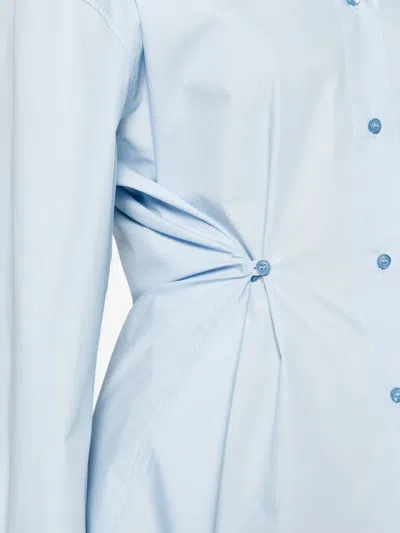 Manuel Ritz Cotton Poplin Shirt In Blue