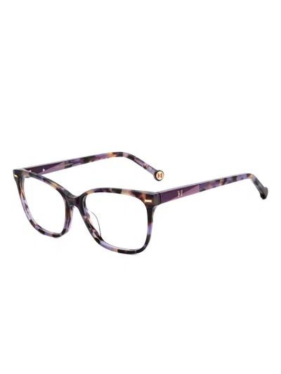 Carolina Herrera Square-frame Patterned Glasses In Brown