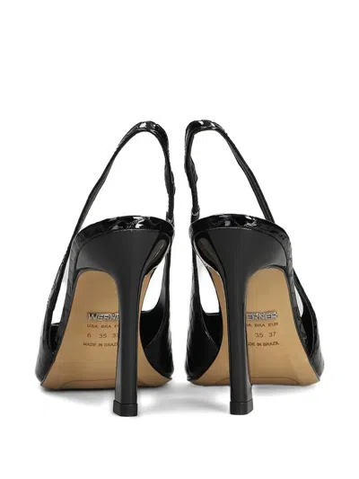 Werner Pointed Slingback Pumps In Black