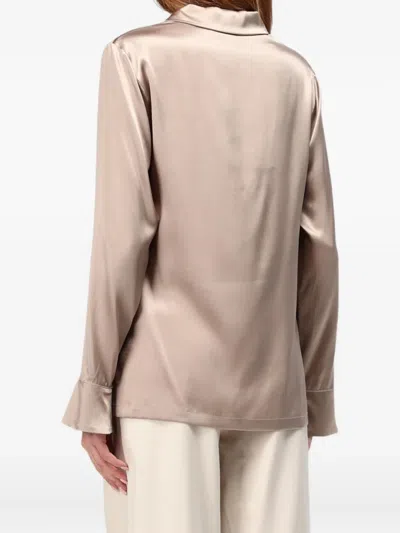 Maliparmi Satin Shirt In Neutral