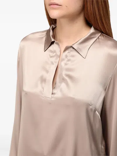 Maliparmi Satin Shirt In Neutral