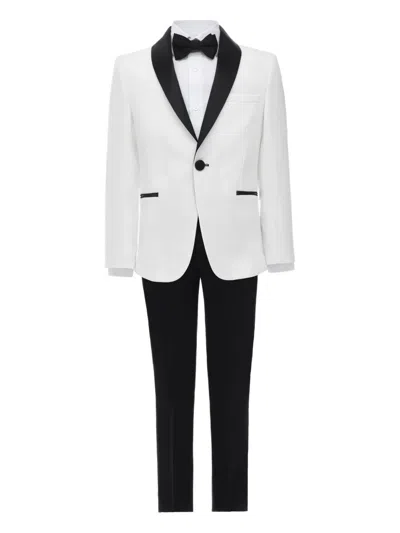 Moustache Shawl-lapel Suit (set Of Three) In White