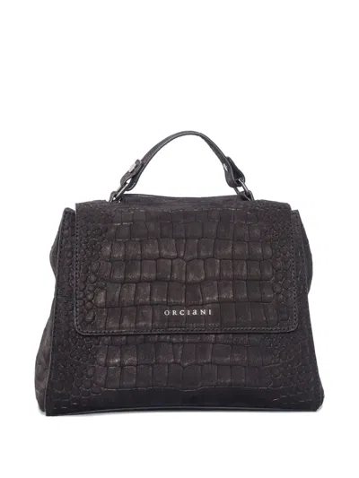 Orciani Small Sveva Soft Shoulder Bag In Black