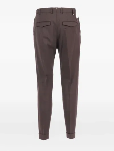 Pt Torino Pleat-detail Trousers In Brown