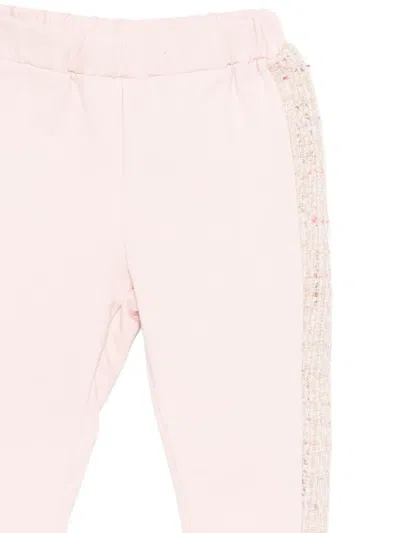 Patachou Tweed-details Trousers (set Of Two) In Pink