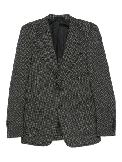 Pre-owned Gucci 2000s Two-button Wool Jacket In Black