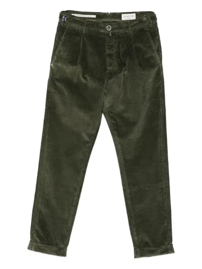 Jacob Cohen Tailored Denim Trousers Five Pockets In Green