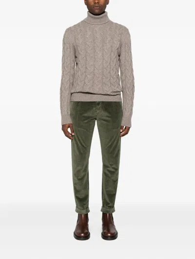 Jacob Cohen Tailored Denim Trousers Five Pockets In Green