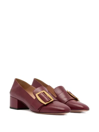 Bally 40mm Boucle Buckle Pumps In Burgundy