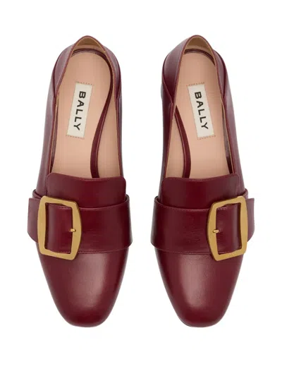 Bally 40mm Boucle Buckle Pumps In Burgundy