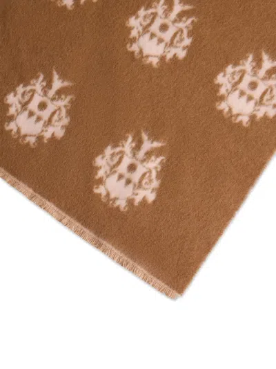 Bally Crest-motif Scarf In Brown