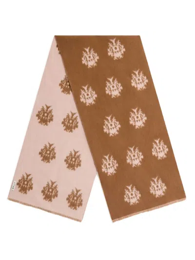 Bally Crest-motif Scarf In Brown