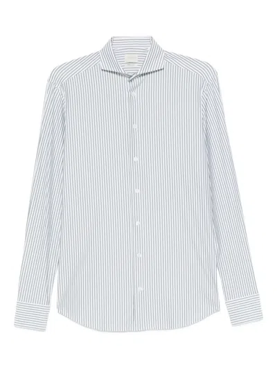 Traiano Milano Striped Shirt In Blue