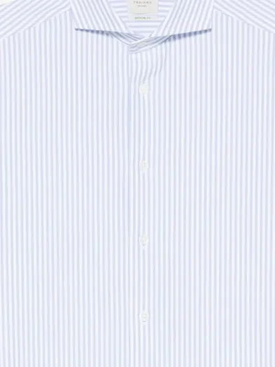 Traiano Milano Striped Shirt In Blue