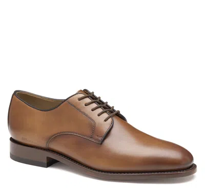 Johnston & Murphy Men's Kensington Plain Toe Lace Up Oxford Shoe In Brown