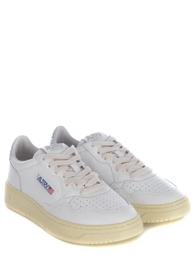 Autry Low-top Sneakers With Perforated Detailing And Metallic Accents In White