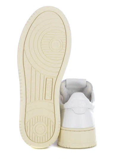 Autry Smooth Leather Low-top Sneakers With Perforated Detailing In White
