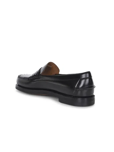 Sebago Classic Dan Moccasins In Leather In Black