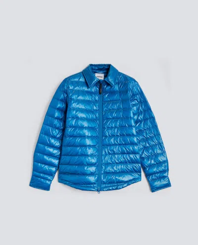Aspesi Zip Quilted Jacket In Blue