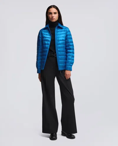 Aspesi Zip Quilted Jacket In Blue