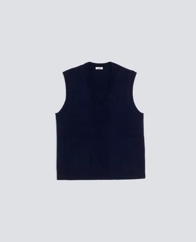 Aspesi Gilet In Lana Cashmere - Navy In Blue