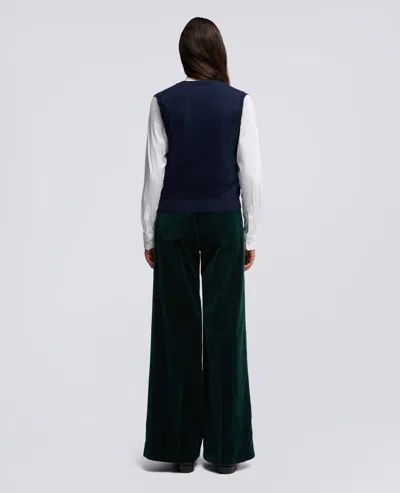 Aspesi Gilet In Lana Cashmere - Navy In Blue