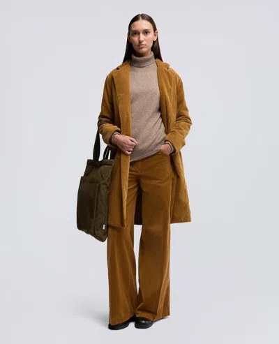 Aspesi Cappotto In Velluto A Coste - Biscotto In Brown