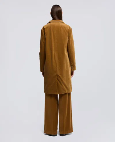 Aspesi Cappotto In Velluto A Coste - Biscotto In Brown