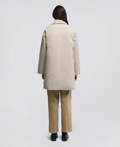 Aspesi Cappotto Sangria In Tela Di Misto Cotone - Sabbia In Sand