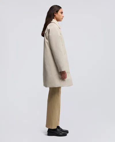 Aspesi Cappotto Sangria In Tela Di Misto Cotone - Sabbia In Sand