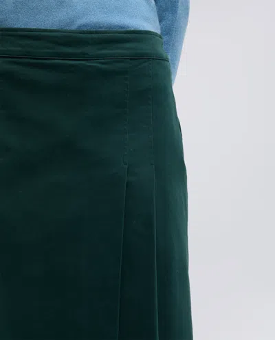 Aspesi Gonna Longuette In Gabardina Di Cotone Stretch - Verde Inglese In Gray