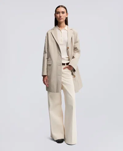 Aspesi Cappotto Cedrata In Tela Di Misto Cotone - Sabbia In Sand