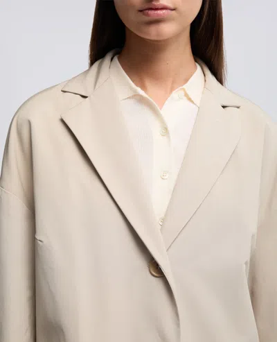 Aspesi Cappotto Cedrata In Tela Di Misto Cotone - Sabbia In Sand