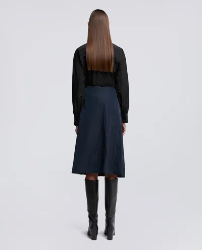 Aspesi Gonna A Portafoglio In Tessuto Tecnico - Blu Nero In Blue