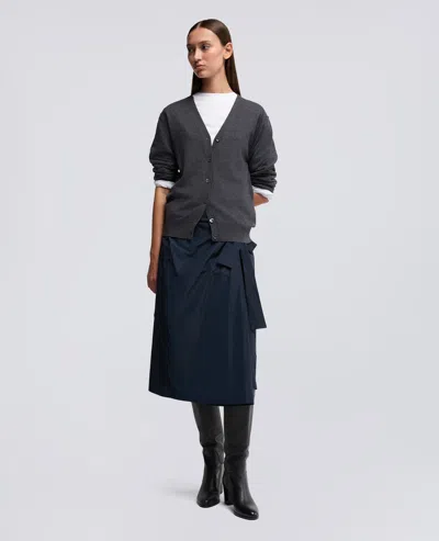 Aspesi Cardigan In Lana E Cashmere - Antracite In Gray