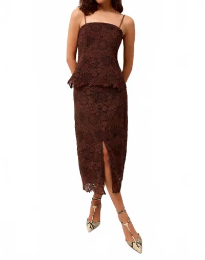 Marie Oliver Joelle Lace Top In Java In Brown