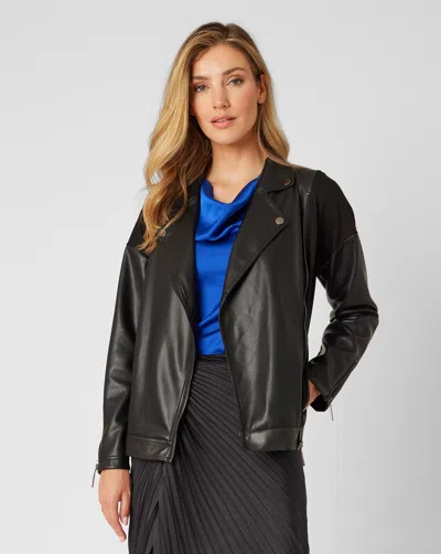 Adrienne Landau Onyx Moto Jacket In Black