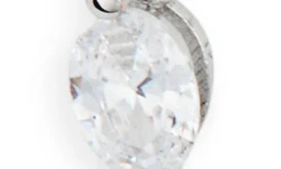 Nordstrom Rack Cubic Zirconia Linear Drop Earrings In Silver