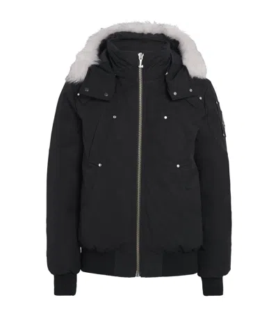 Moose Knuckles Down Original Ballistic Bomber Jacket In Black