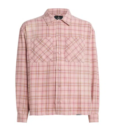 Represent Flannel Shirt With Checked Design And Pockets In Pink