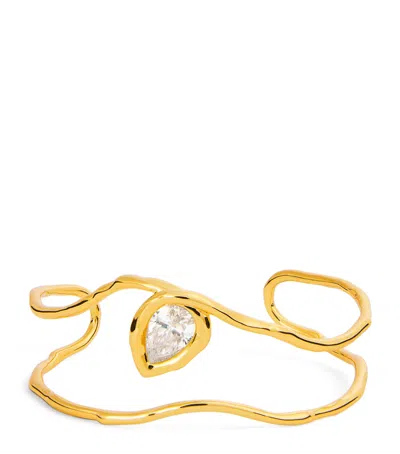 Alexis Bittar Gold-plated Asterales Cuff Bracelet In Gold