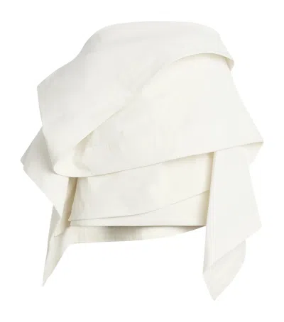 Issey Miyake Collapsing Sculpture Top In White