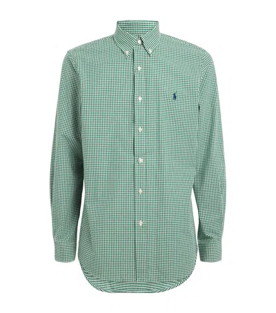 Polo Ralph Lauren Cotton Shirt Button-down Collar In Green