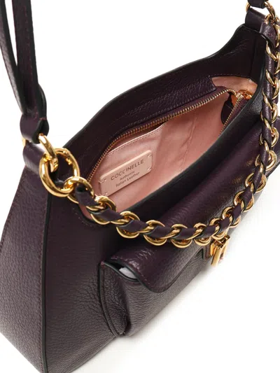 Coccinelle Beat Chain-handle Shoulder Bag In Purple