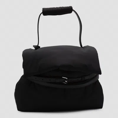 Moschino Black Leather Top Handle Bag In Black