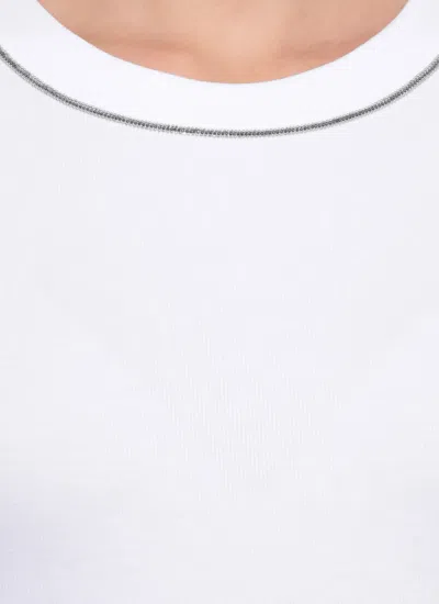 Peserico Fitted Short Sleeve Cotton T-shirt In Red