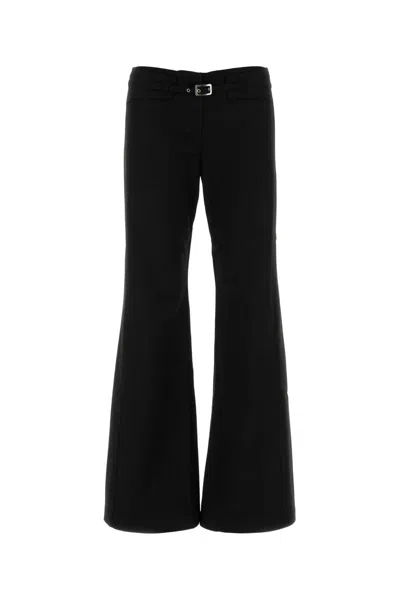 Gimaguas Stretch Polyester Blend Nicole Flared Trousers In Black