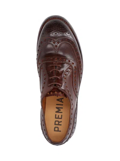 Premiata Brogues With Leather Sole And Round Toe In Brown