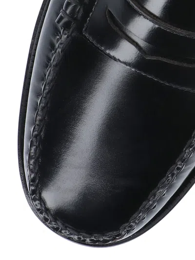 Sebago Round Toe Slip-on Moccasins With Cut-out Upper Design In Black