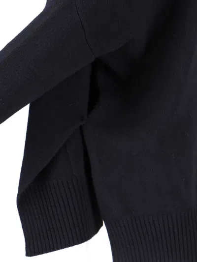 Ma'ry'ya High-neck Cashmere And Virgin Wool Sweater With Ribbed Finishes In Black